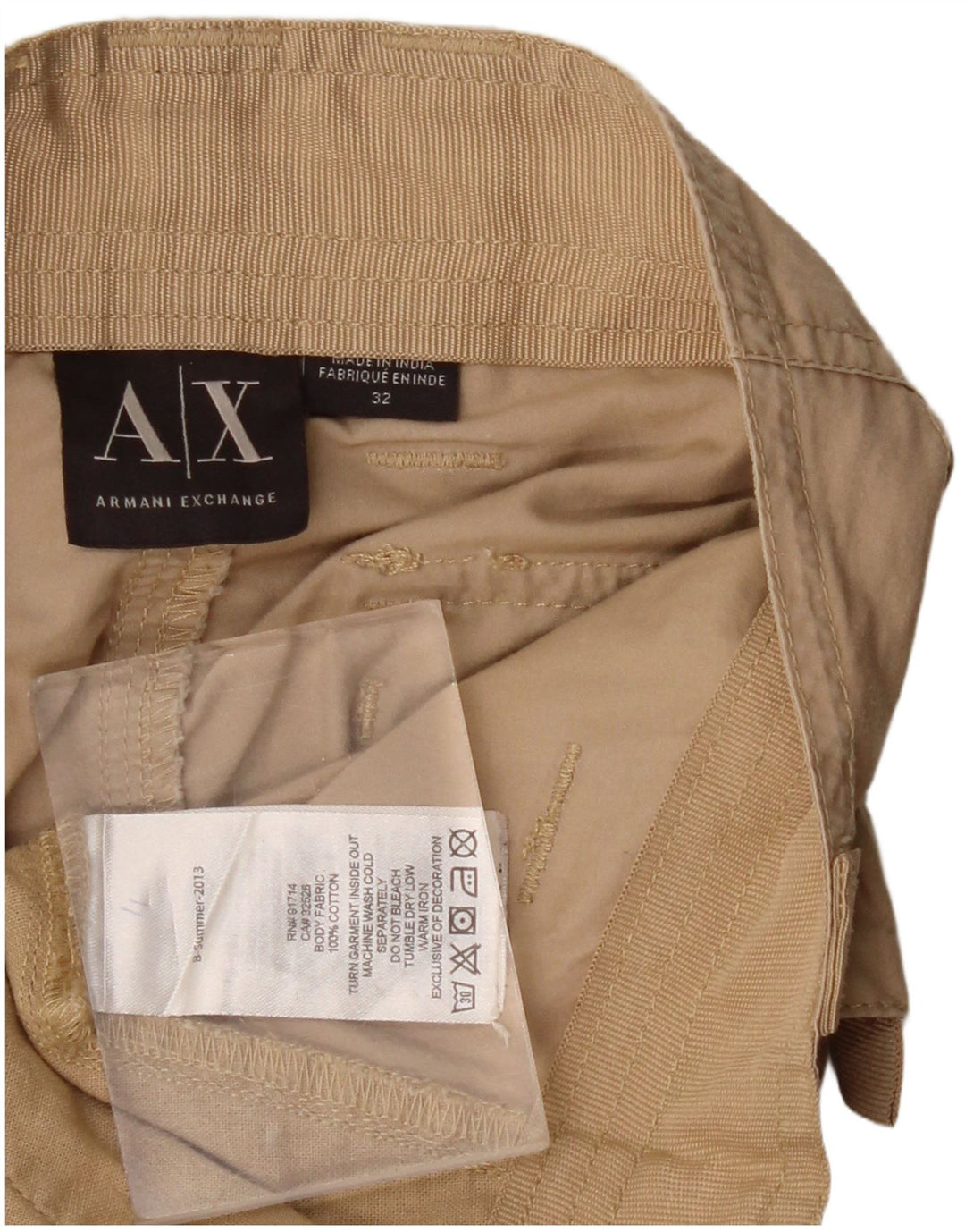 ARMANI EXCHANGE Pantaloncini cargo da uomo W32 Cotone beige medio