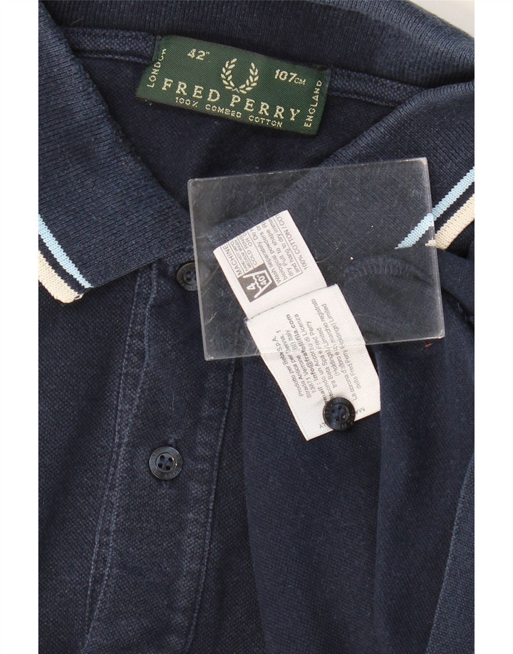 Polo da uomo FRED PERRY in cotone blu navy medio