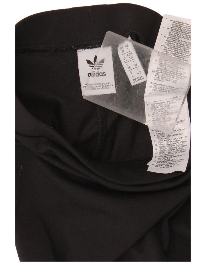 Leggings con staffa da donna ADIDAS UK 10 piccoli poliestere nero
