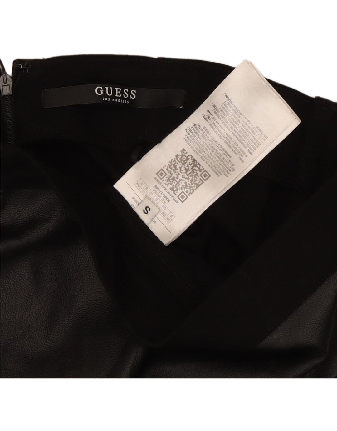 Gonna tubino da donna GUESS UK 6 XS W26 poliestere nero