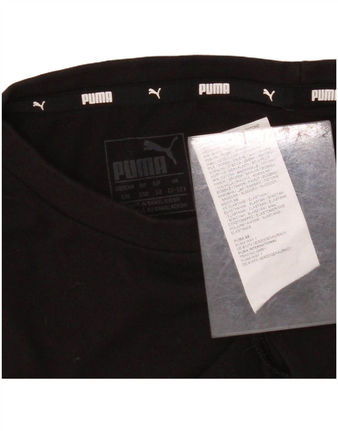 T-shirt grafica ADIDAS per ragazzi 11-12 anni in cotone nero