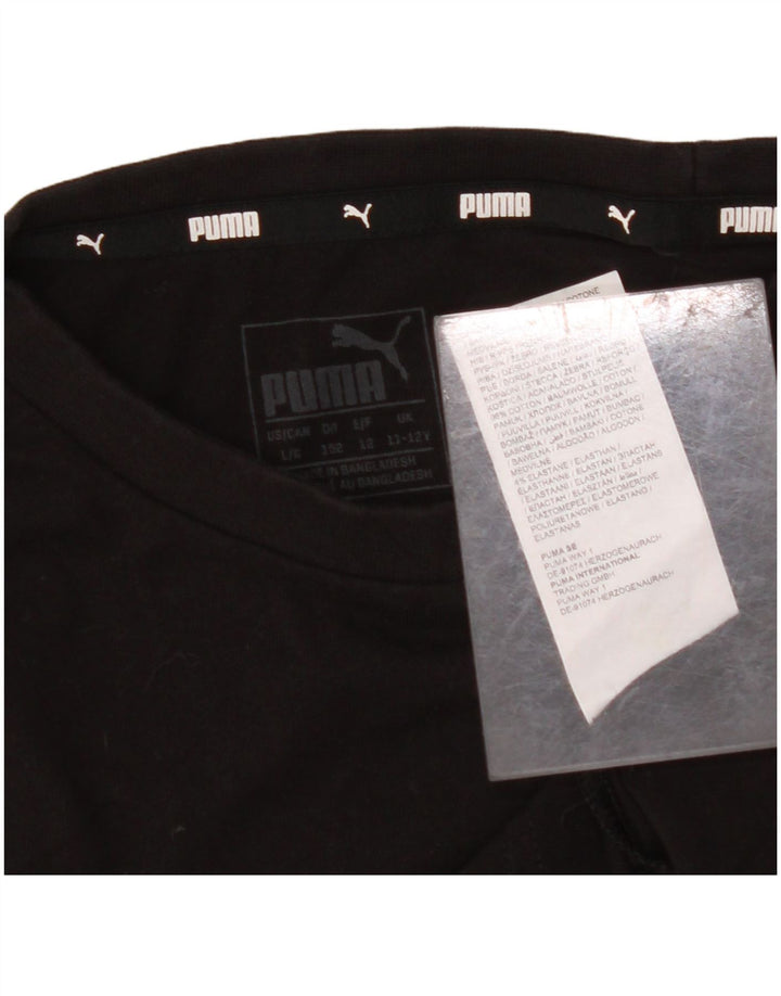 T-shirt grafica ADIDAS per ragazzi 11-12 anni in cotone nero