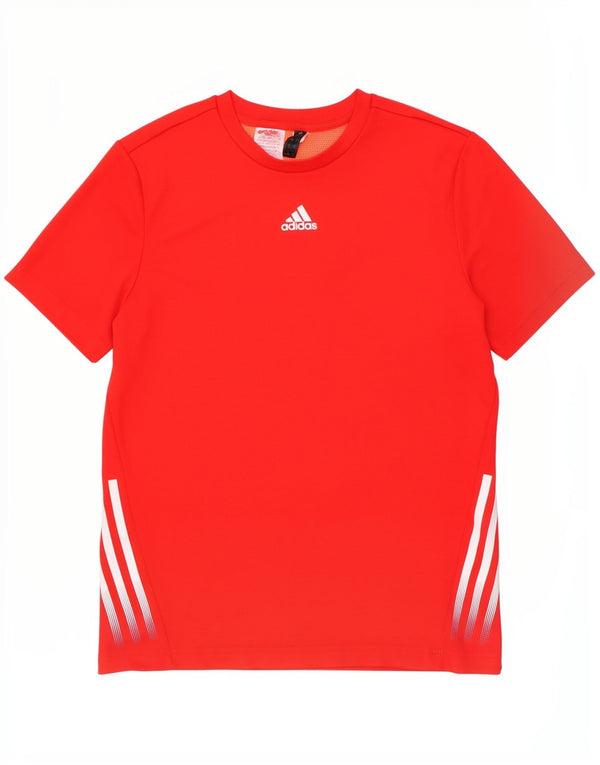 T-shirt Adidas da bambino 13-14 anni rossa in poliestere