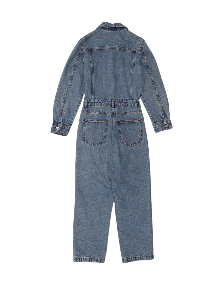 Tuta in denim da donna Zara UK 10 piccola in cotone blu