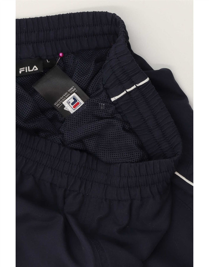 Pantaloncini sportivi da uomo Fila Large in poliestere blu navy