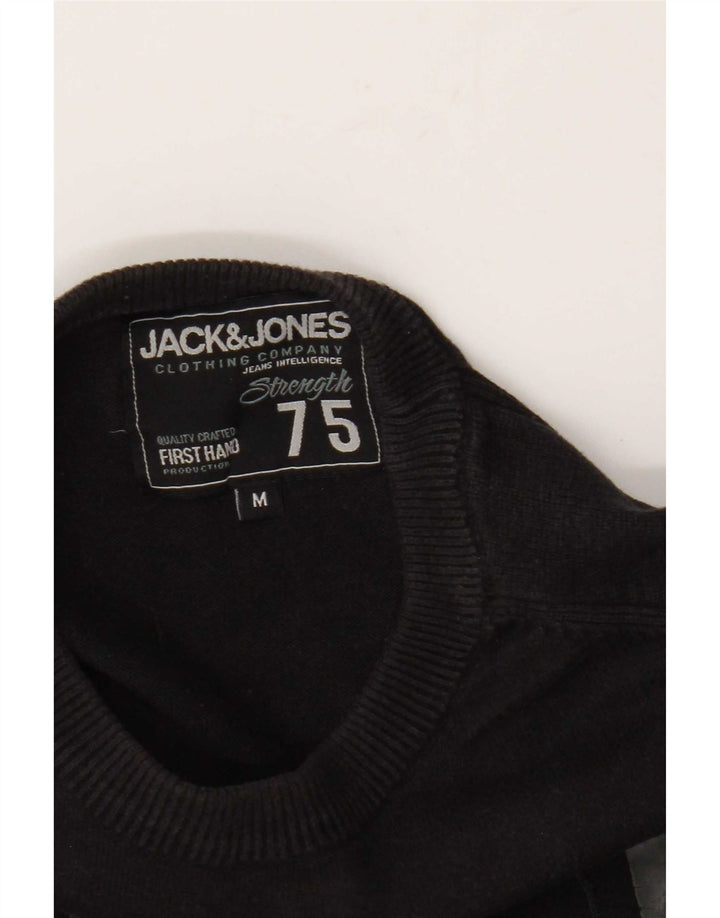 Maglione maglione girocollo da uomo con vestibilità grafica regolare Jack & Jones nero medio