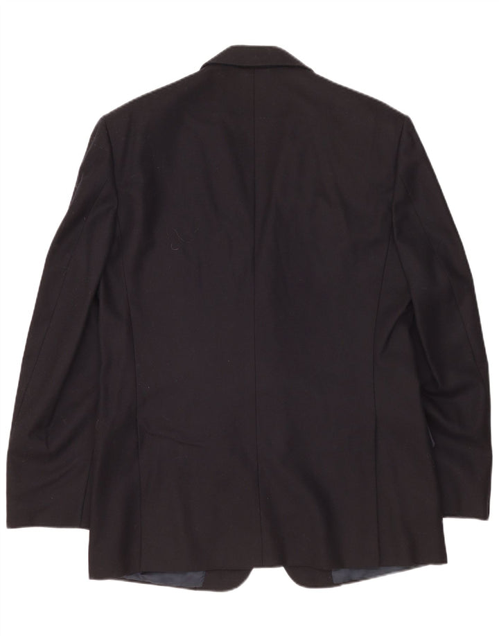 BURBERRYS Giacca blazer da uomo a 2 bottoni IT 50 media blu navy in lana