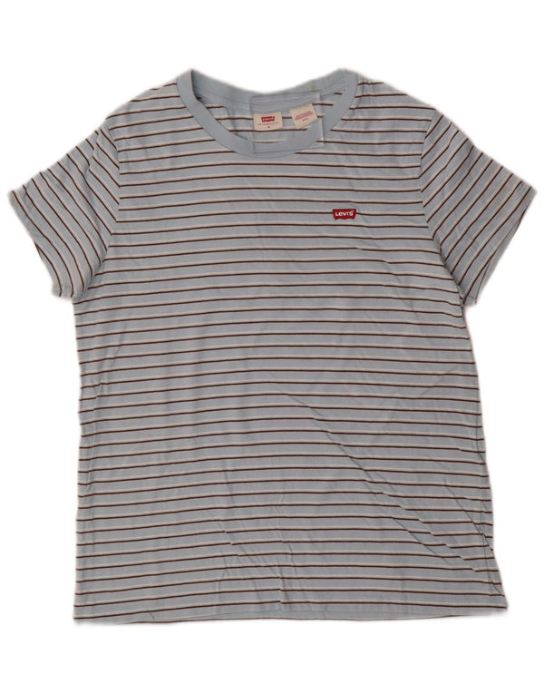 T-shirt da uomo Levi's Top in cotone a righe blu medio