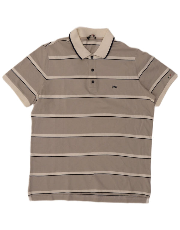 Polo Uomo NERO GIARDINI IT 54 XL Cotone Rigato Grigio