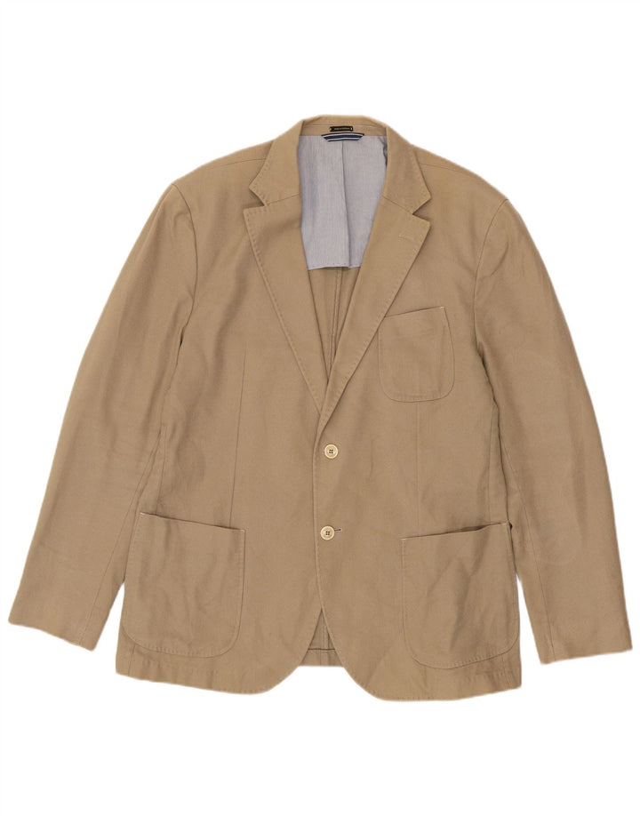 Giacca blazer da uomo a 2 bottoni Massimo Dutti EU 58 2XL Cotone beige