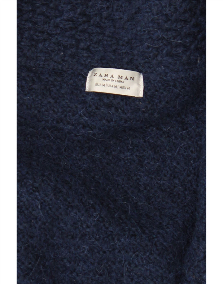 Maglione cardigan da uomo Zara blu navy medio