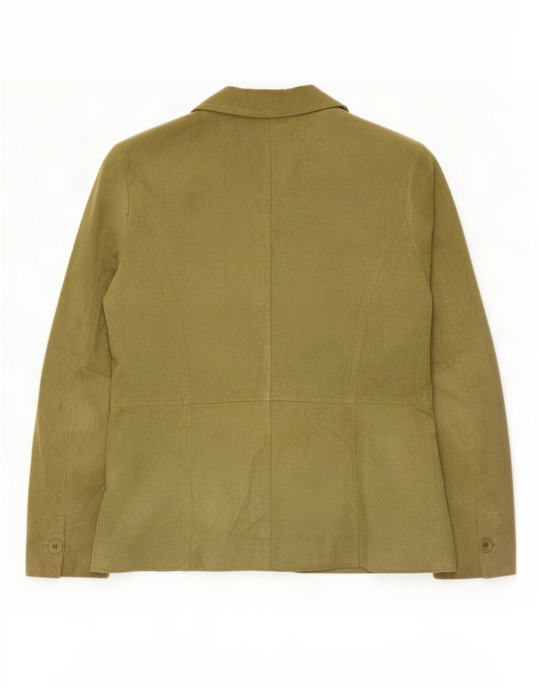 Giacca blazer in pelle scamosciata a 2 bottoni da donna Liz Claiborne US 6 in pelle verde medio