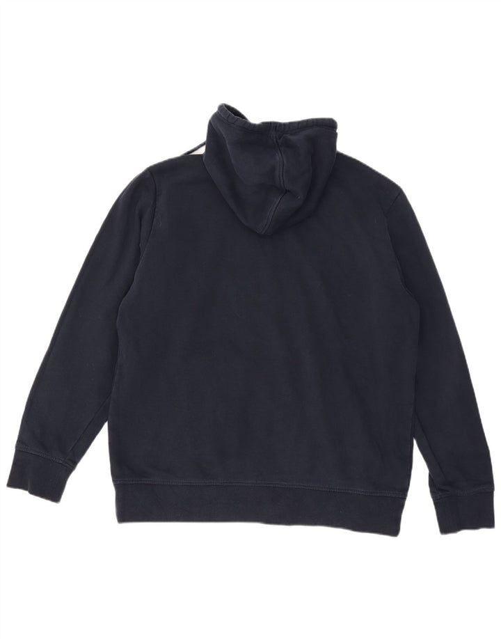 Maglione con cappuccio grafico da uomo Reebok medio in cotone blu navy