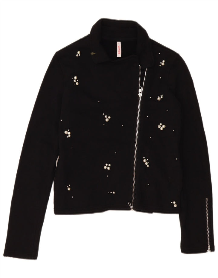 Maglione cardigan da donna SUN68 UK 10 piccolo cotone nero