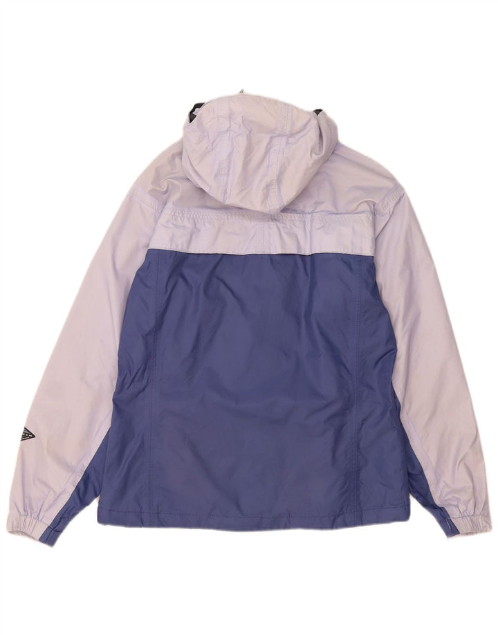 Giacca antipioggia da donna Columbia Omni-Tech con cappuccio UK 14 Colorblock blu medio
