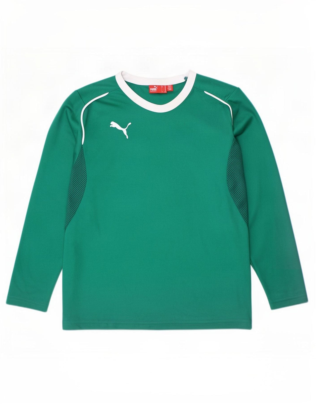 Maglia Puma da bambino a maniche lunghe 9-10 anni verde color block