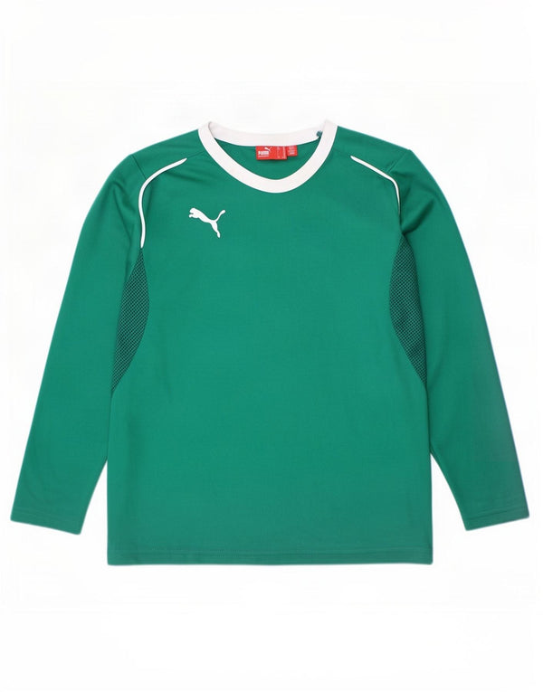 Maglia Puma da bambino a maniche lunghe 9-10 anni verde color block