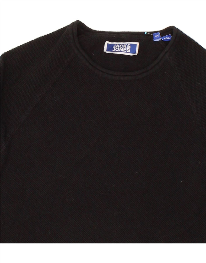 JACK & JONES Boys T-Shirt Top 13-14 Years Black Cotton Vintage Jack & Jones and Second-Hand Jack & Jones from Messina Hembry 