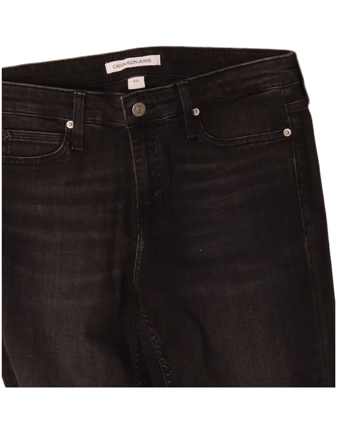 CALVIN KLEIN Jeans skinny da donna W29 L28 cotone nero