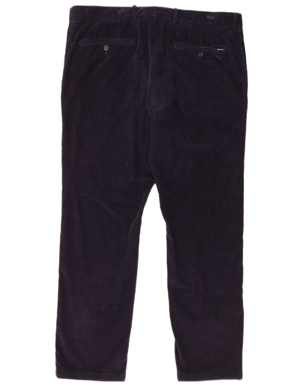 Pantaloni dritti da uomo in velluto a coste HACKETT W38 L30 in cotone blu navy