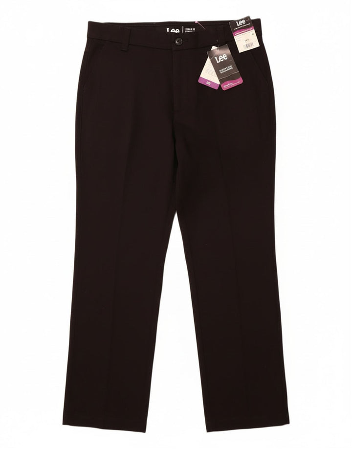 Pantaloni chino dritti da donna a vita media Lee US 12 Large W32 L28 neri