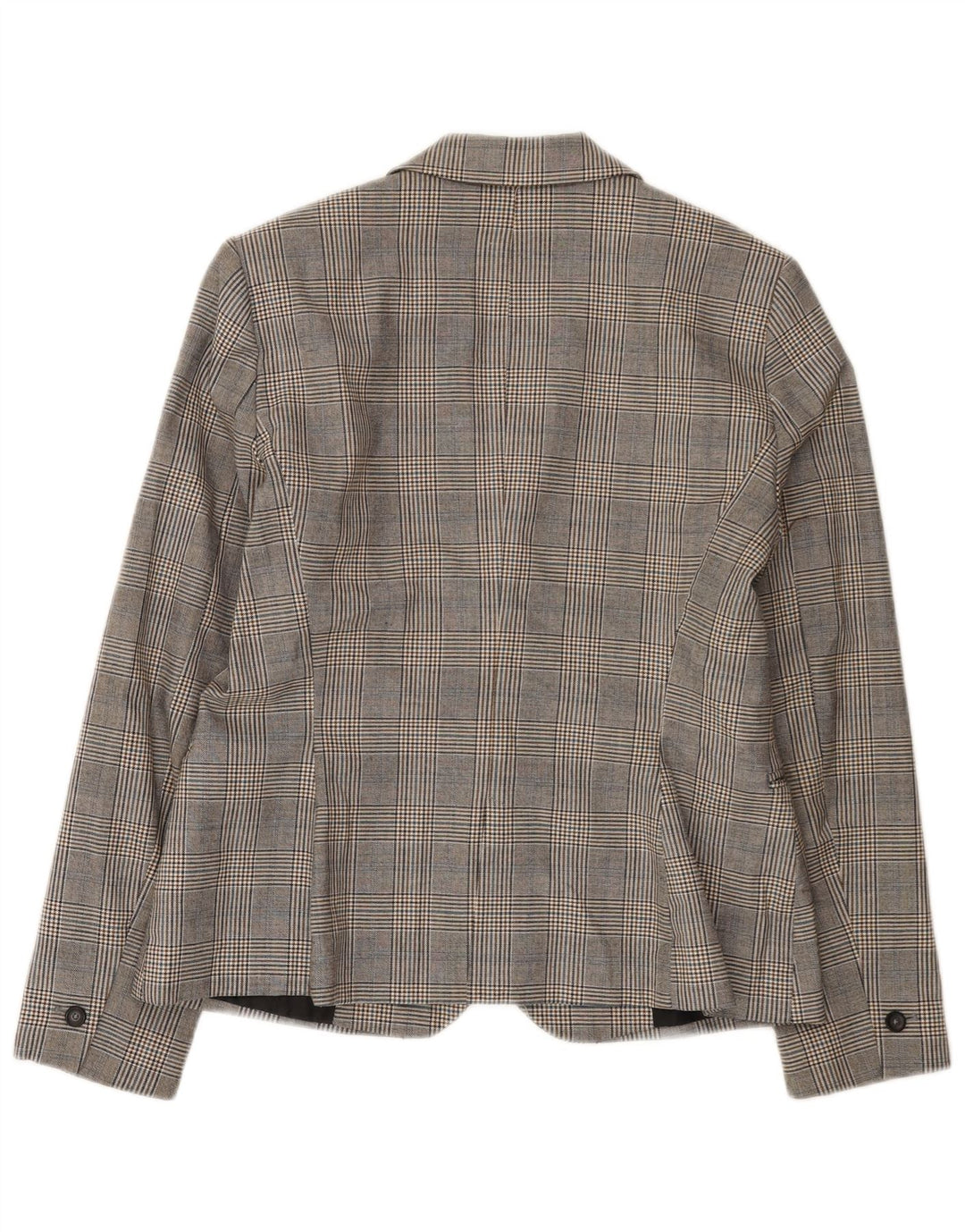 Giacca blazer a 1 bottone da donna Zara EU 42 poliestere a quadri grigio grande