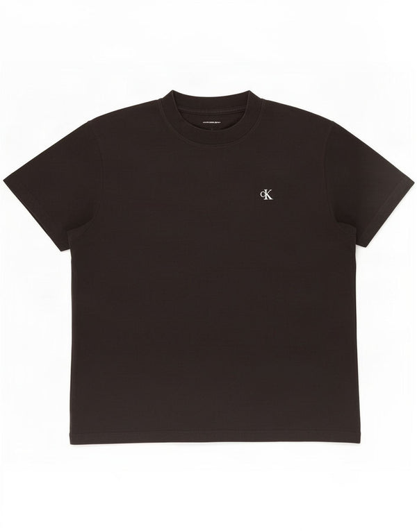 Calvin Klein Jeans T-shirt grafica da uomo grande in cotone nero