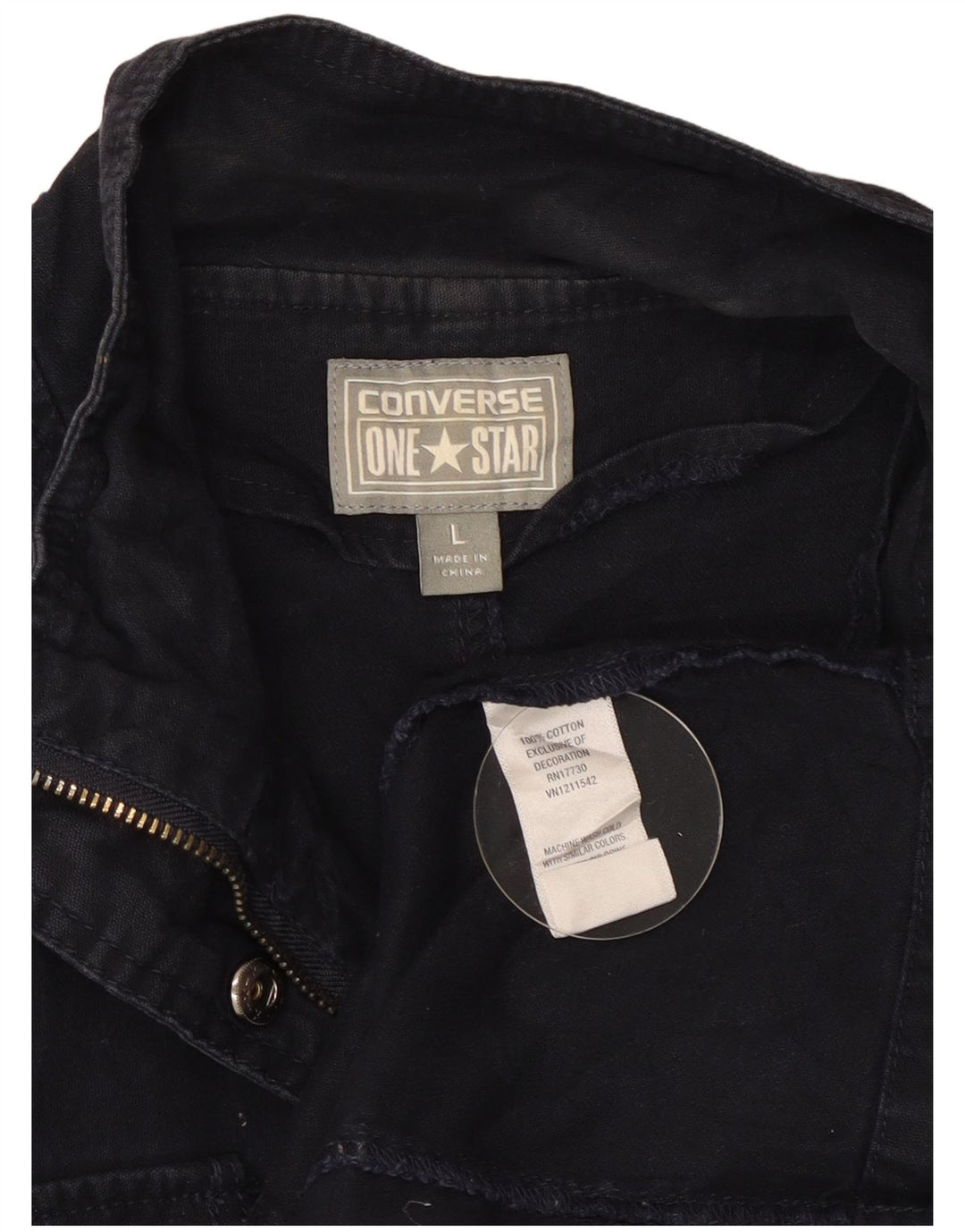 Giacca utility da donna Converse UK 16 grande cotone blu navy