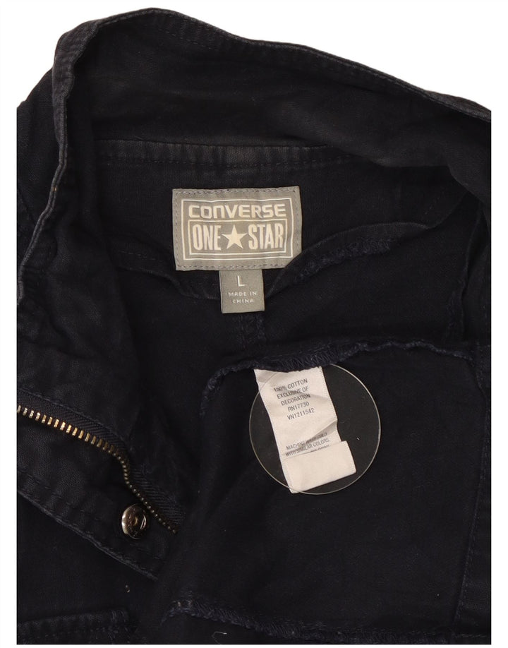 Giacca utility da donna Converse UK 16 grande cotone blu navy