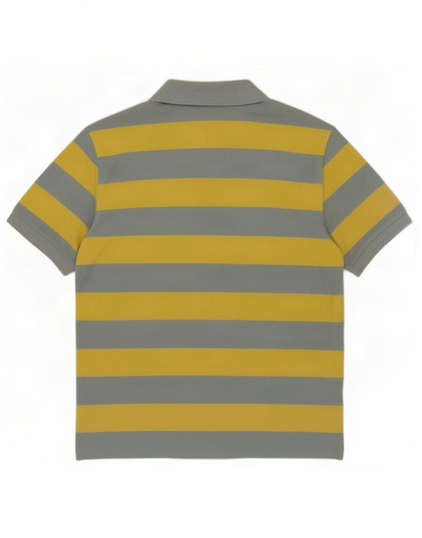 Fila Mens Polo Shirt IT 54 XL Yellow Striped