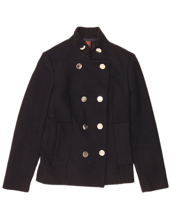 Caban Donna Dondup IT 44 Medio Blu Navy Lana