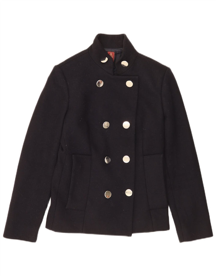 Caban Donna Dondup IT 44 Medio Blu Navy Lana