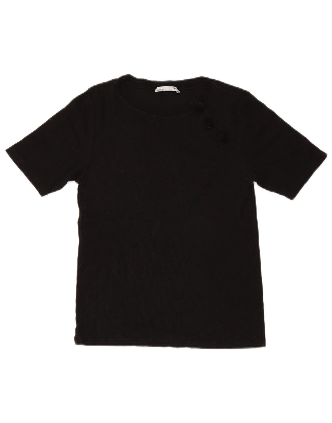 T-shirt grafica da donna Zara Top UK 14 grande nera