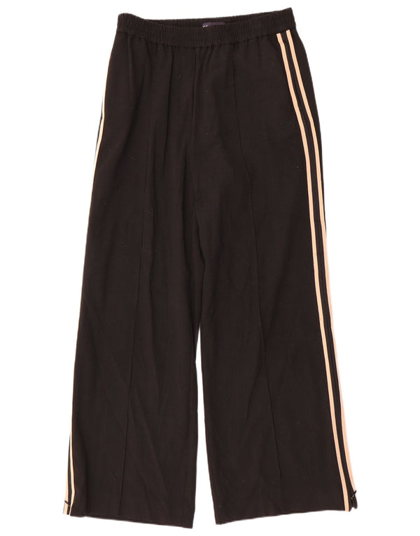 Pantaloni da tuta a gamba larga da donna Marks & Spencer UK 12 medio nero