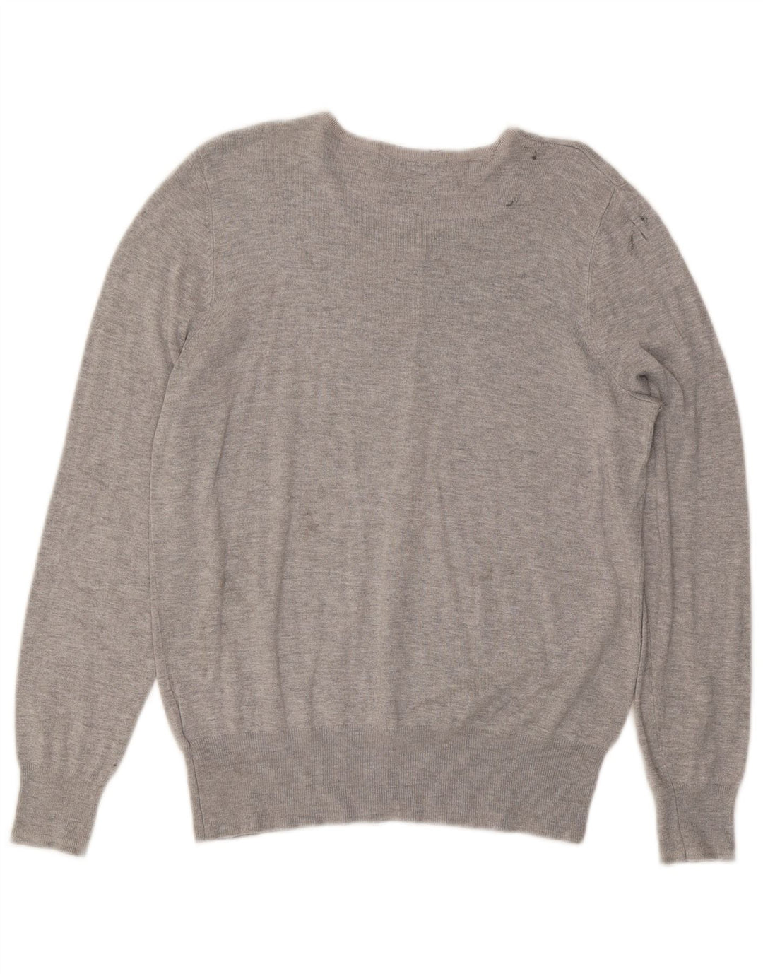 Maglione cardigan da donna Marks & Spencer UK 16 Grande viscosa screziata grigia