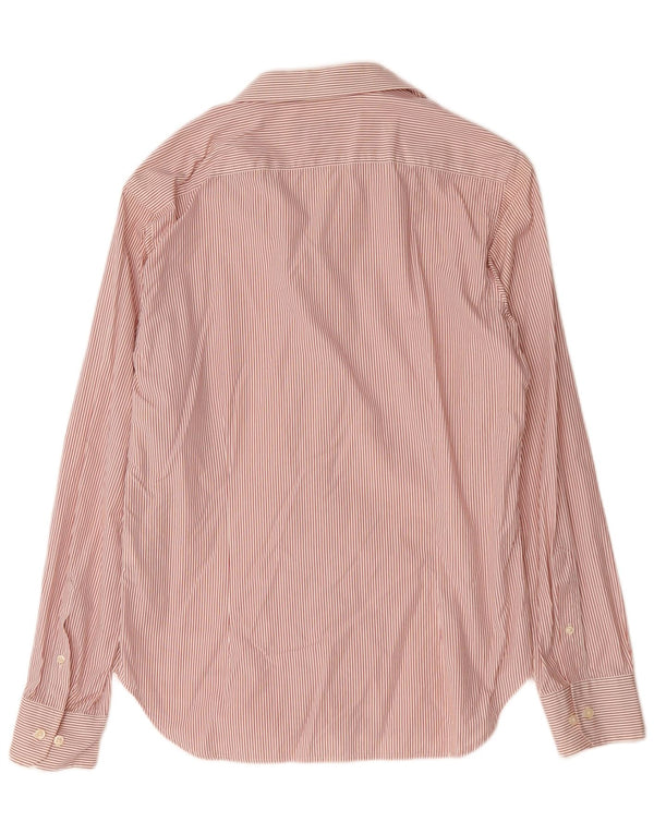 Camicia da uomo Henry Cottons taglia 42 grande cotone gessato rosso