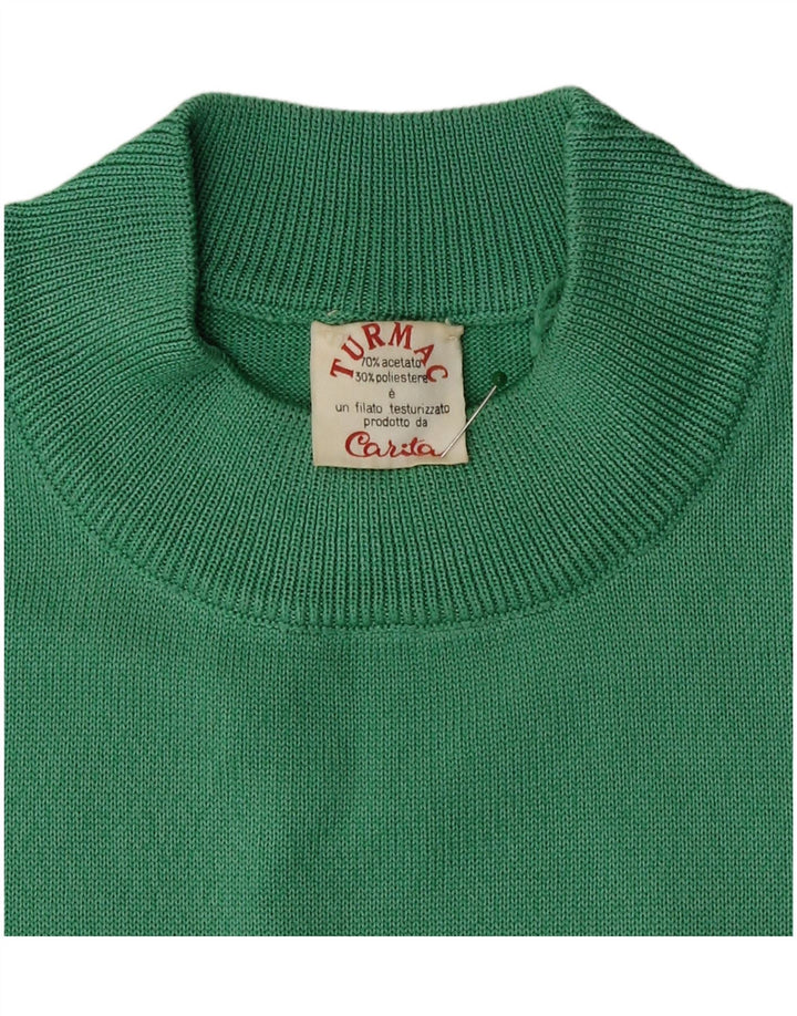 Canotta vintage da donna, canotta UK 14, acetato verde medio