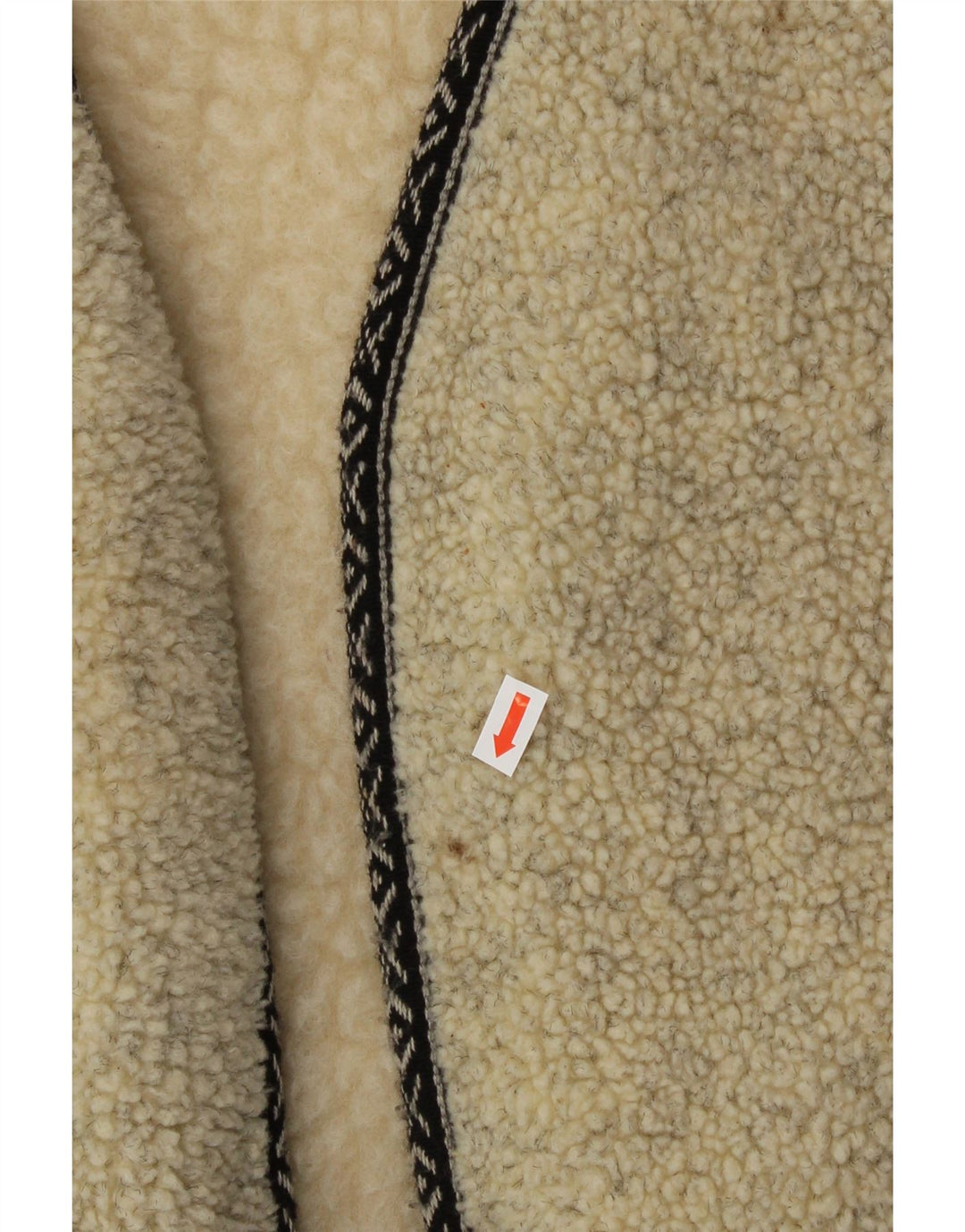 Gilet Sherpa da uomo VINTAGE IT 52/54 XL Beige Lana vergine