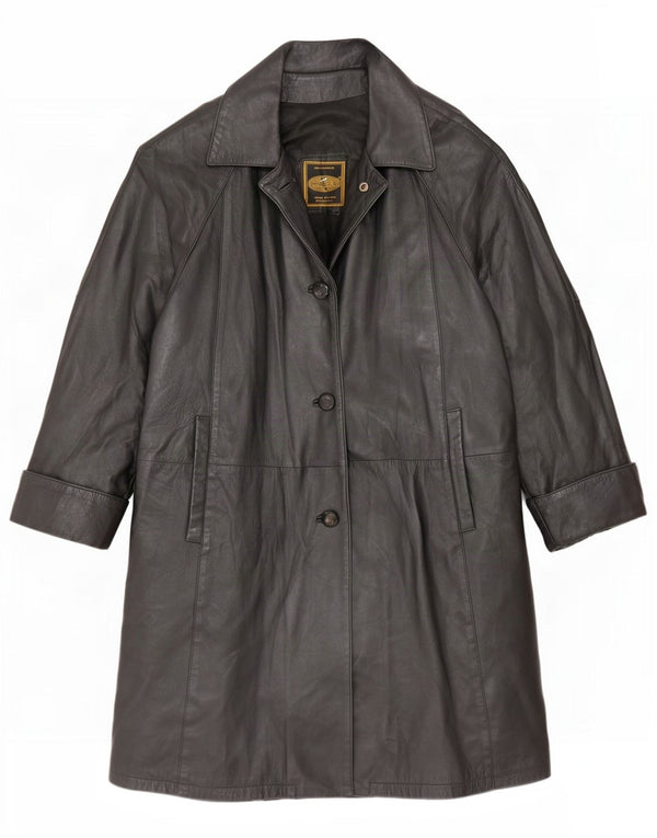 Cappotto in pelle da donna Douglas UK 16 grande nero