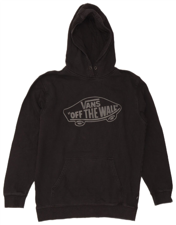 Felpa con cappuccio grafica da uomo Vans media nera
