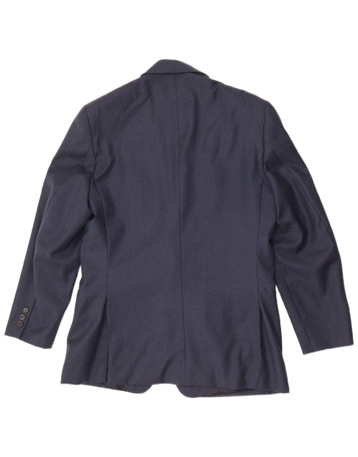 Giacca blazer da uomo a 2 bottoni Byblos IT 50 Large in lana blu navy