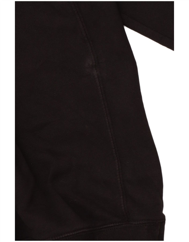 Maglione con cappuccio e zip da uomo NIKE grande in cotone nero