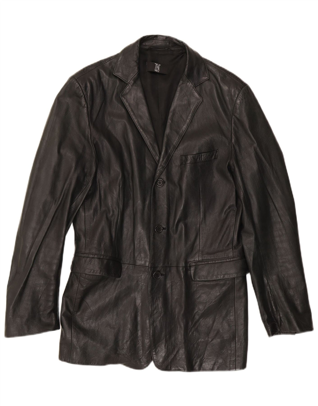 Giacca in Pelle Donna Zen IT 50 XL Pelle Nera
