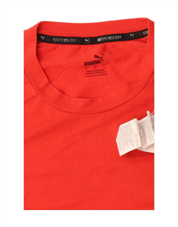 T-shirt da uomo Puma Top Large rossa in cotone