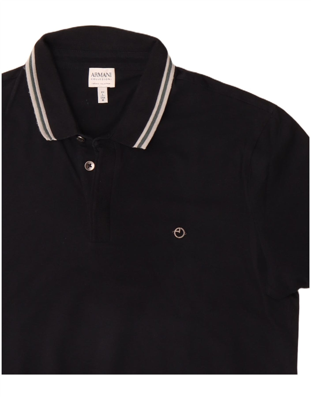 Polo da uomo ARMANI COLLEZIONI media blu navy