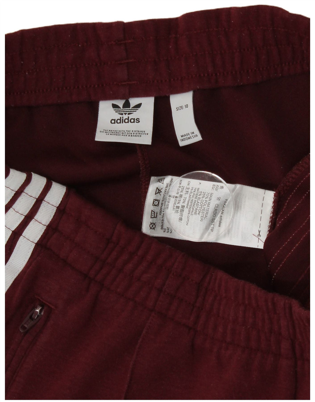 Pantaloni da tuta da donna Adidas Joggers UK 10 Small Bordeaux Poliestere