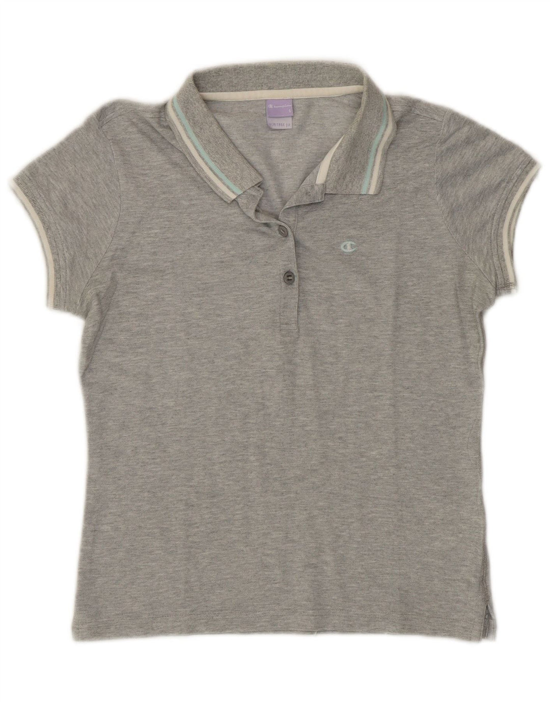 Polo da donna con vestibilità Heritage CHAMPION UK 10 piccola in cotone grigio