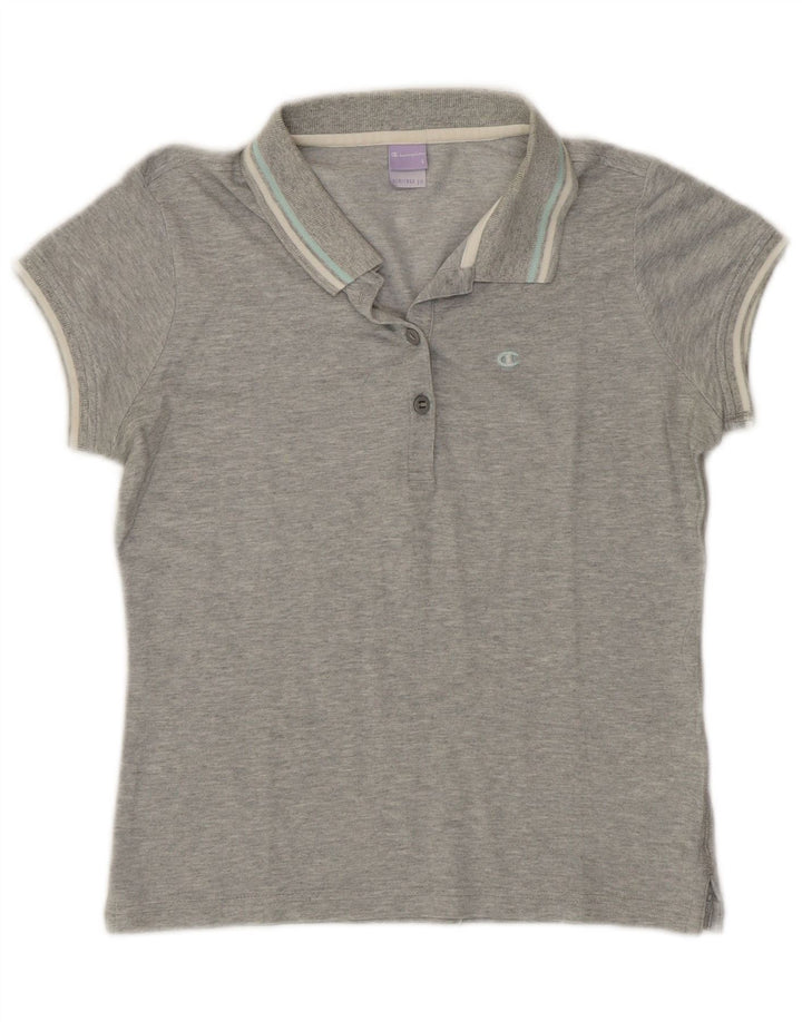 Polo da donna con vestibilità Heritage CHAMPION UK 10 piccola in cotone grigio