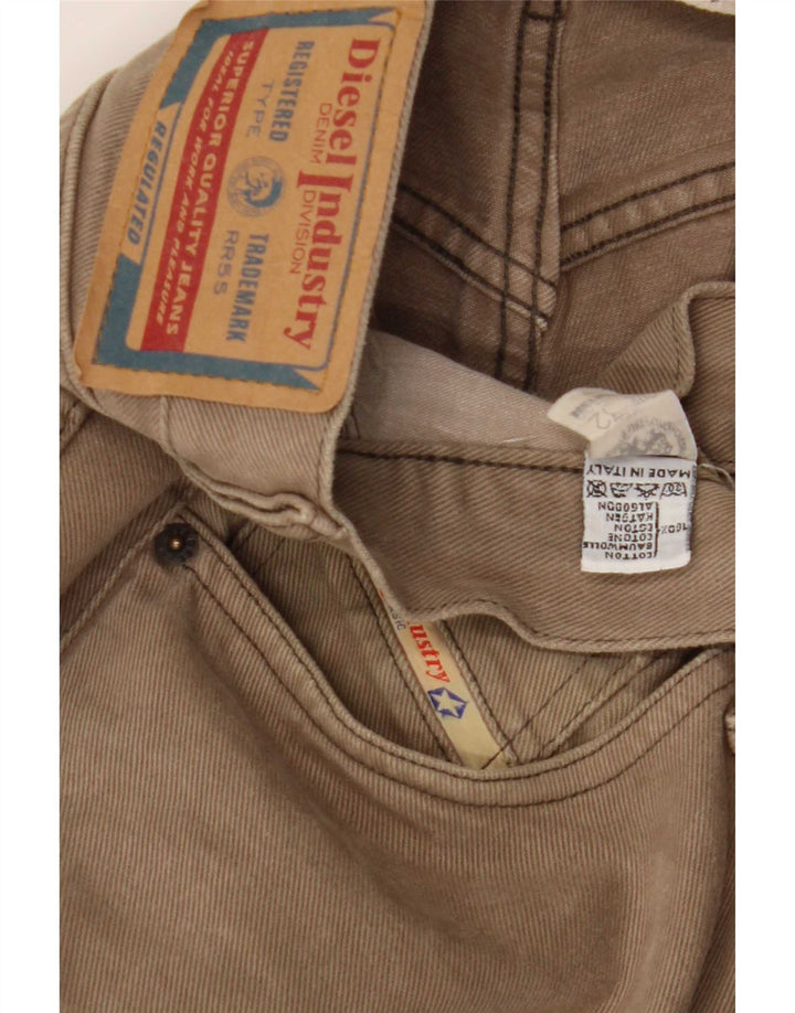 Jeans dritti da uomo Diesel W32 L33 in cotone marrone