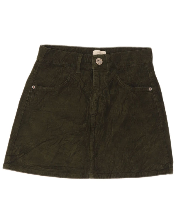 Mini gonna da donna in velluto a coste Carrera IT 38 XS W26 Cotone verde